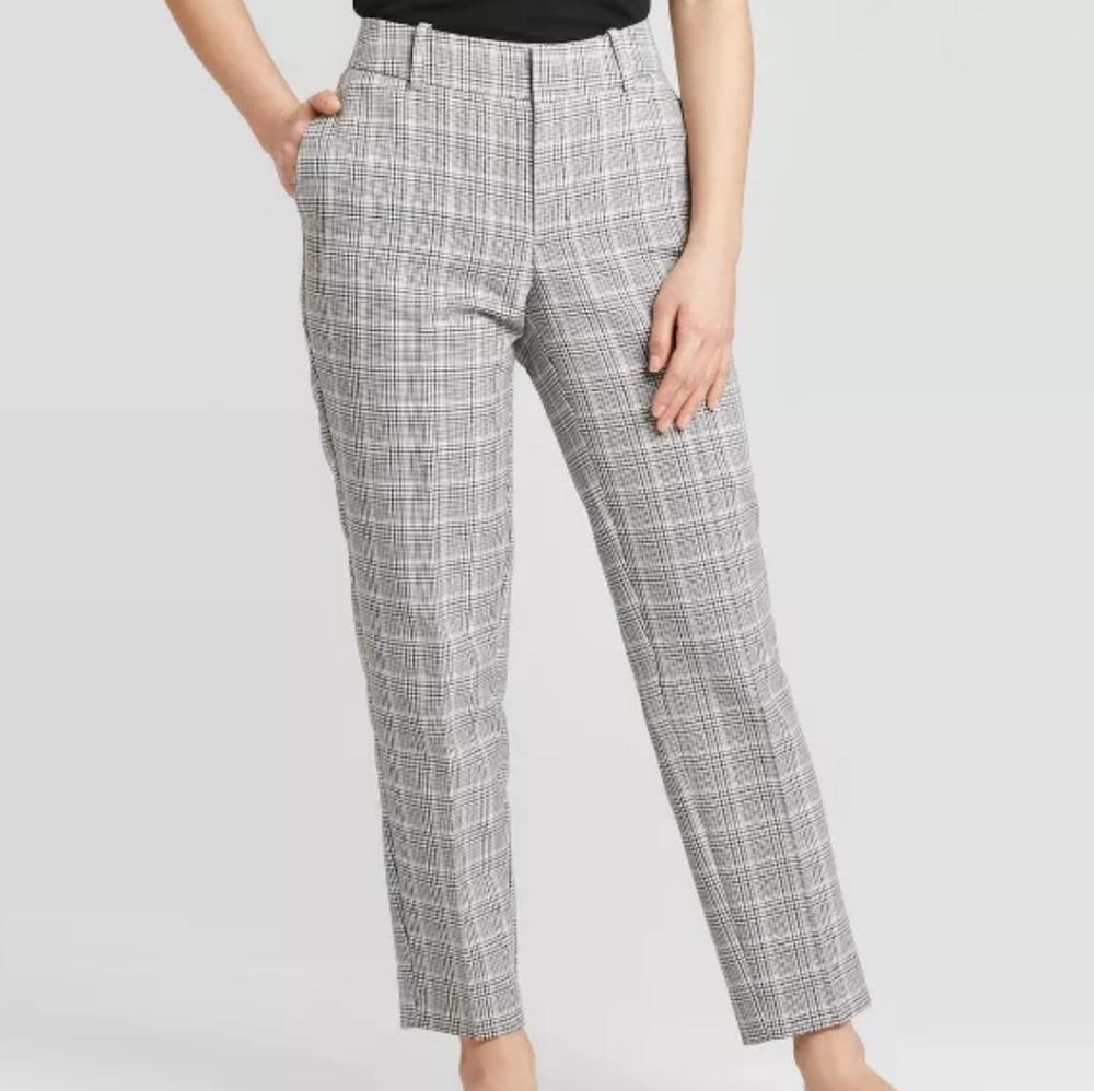 a new day Gray Plaid Ankle Pants